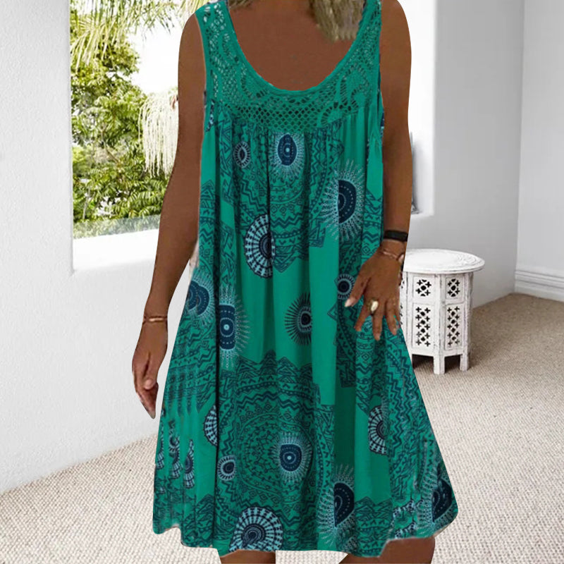 LEILANY | Mouwloze Plus Size Zomerjurk