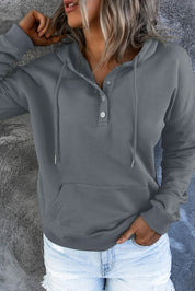 Amari | Warme Fleece Trui met Capuchon en Knopen