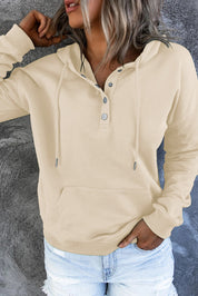 Amari | Warme Fleece Trui met Capuchon en Knopen