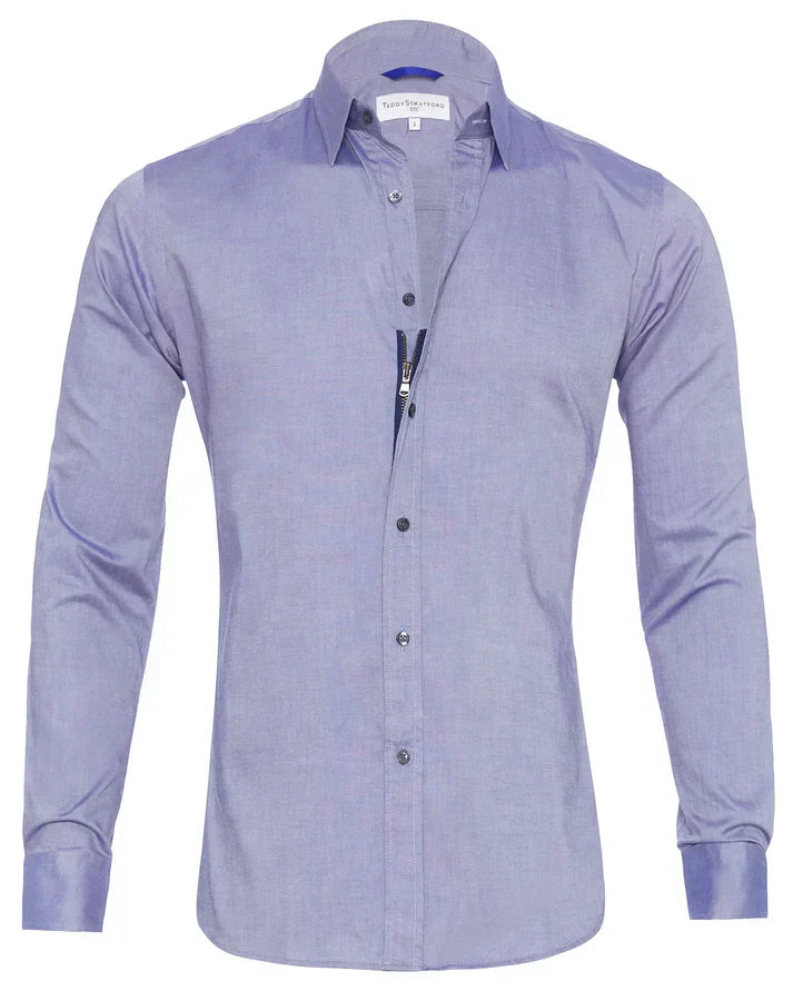 Jeroen | Slim-fit Overhemd met Stretch en Knoopsluiting