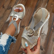 Elle | Stijlvol Espadrillesandalen met Gestruktureerde Bandjes