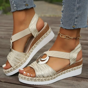 Elle | Stijlvol Espadrillesandalen met Gestruktureerde Bandjes