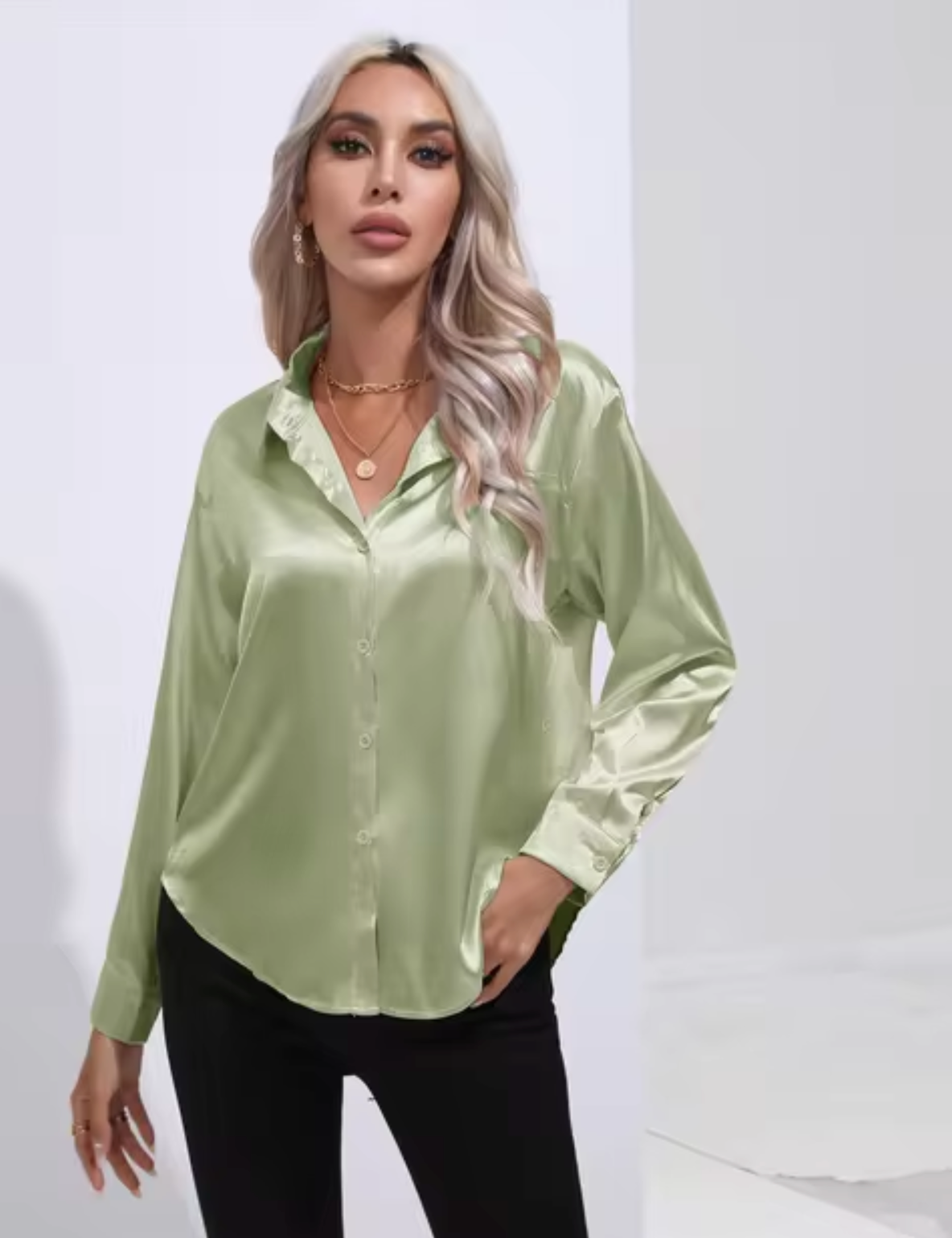 Eline | Luxe Blouse met Lange Mouwen