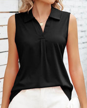 Carrie | Lichtgewicht Mouwloze Blouse voor Een Verzorgde Look