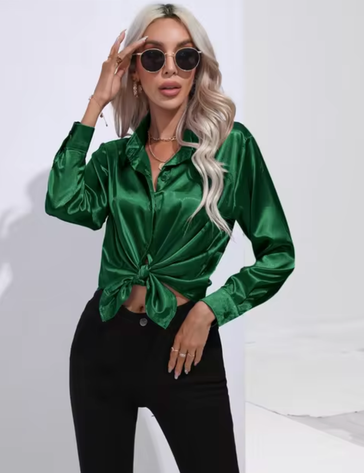 Eline | Luxe Blouse met Lange Mouwen