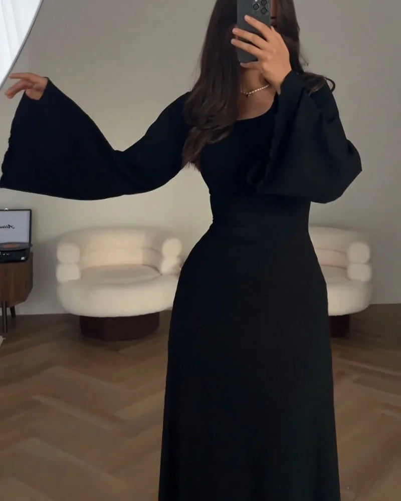 Marit | Stijlvolle Paarse Maxi-Jurk met Comfortabele Pasvorm