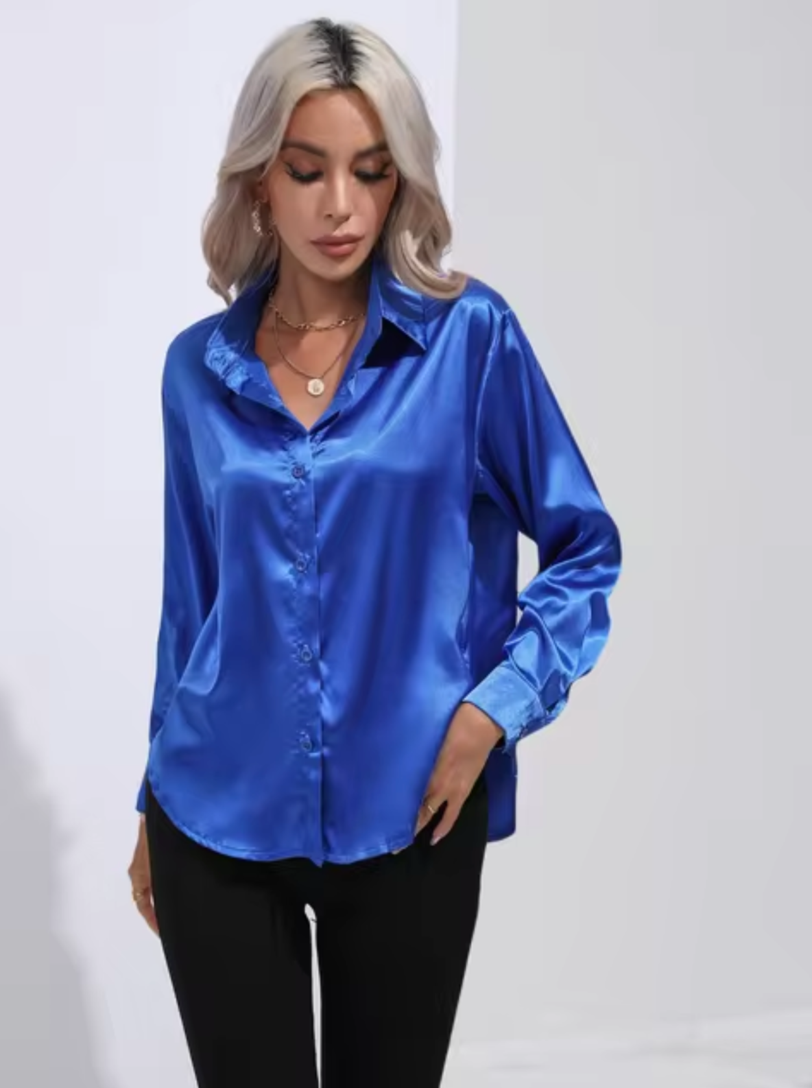 Eline | Luxe Blouse met Lange Mouwen