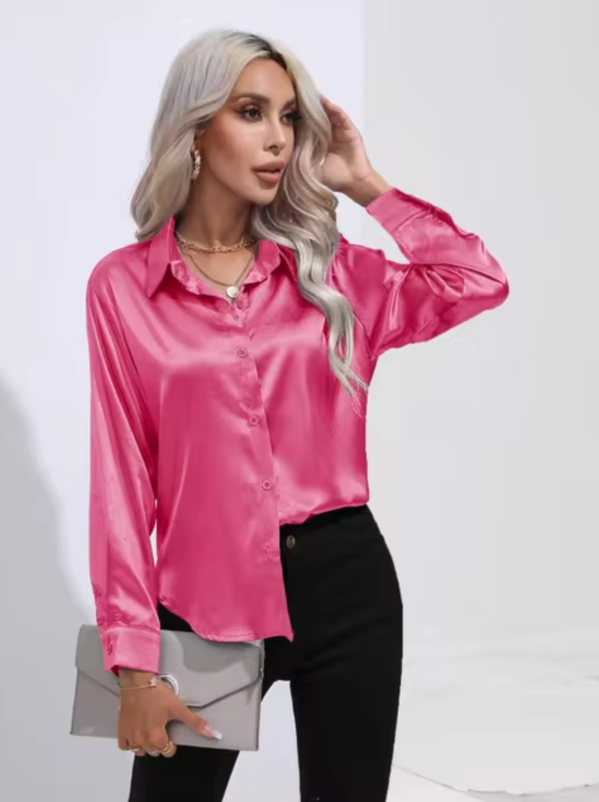 Eline | Luxe Blouse met Lange Mouwen