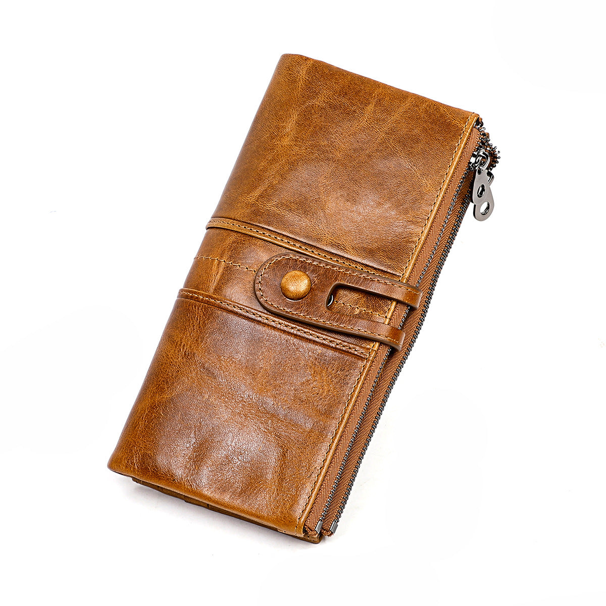 Reis Essentials | Luxe Leren Organiser Portemonnee met Ritssluiting