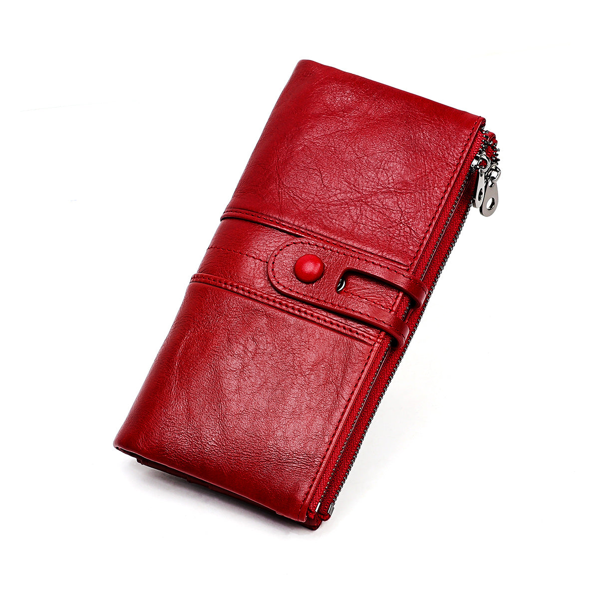 Reis Essentials | Luxe Leren Organiser Portemonnee met Ritssluiting