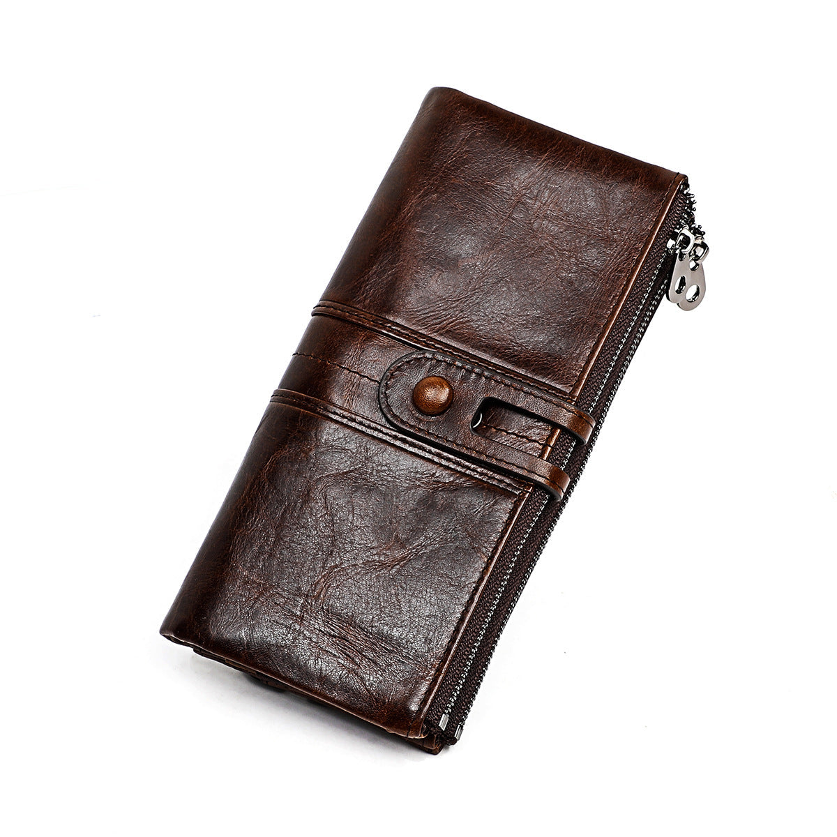 Reis Essentials | Luxe Leren Organiser Portemonnee met Ritssluiting