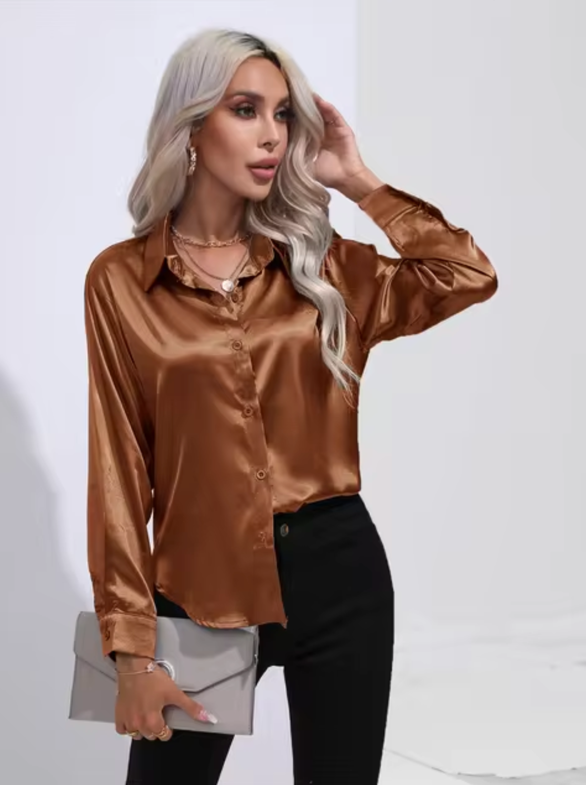 Eline | Luxe Blouse met Lange Mouwen