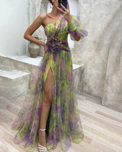 Fina | Elegante Feestelijke Asymmetrische Jurk