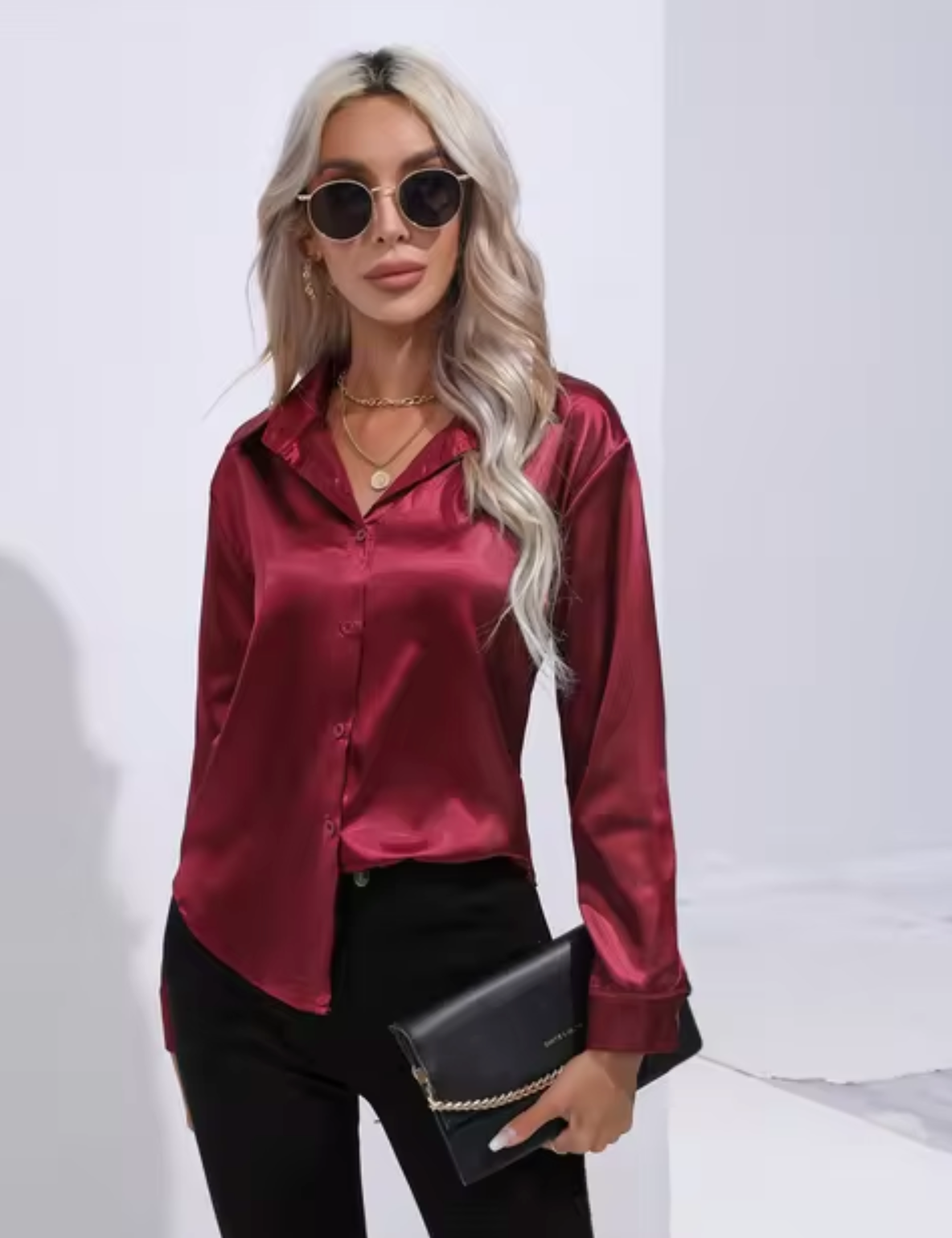 Eline | Luxe Blouse met Lange Mouwen