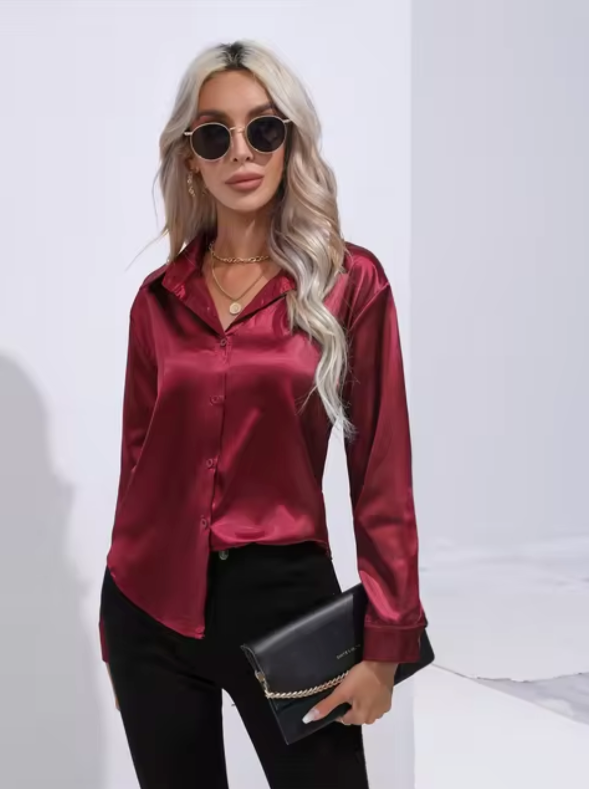 Eline | Luxe Blouse met Lange Mouwen