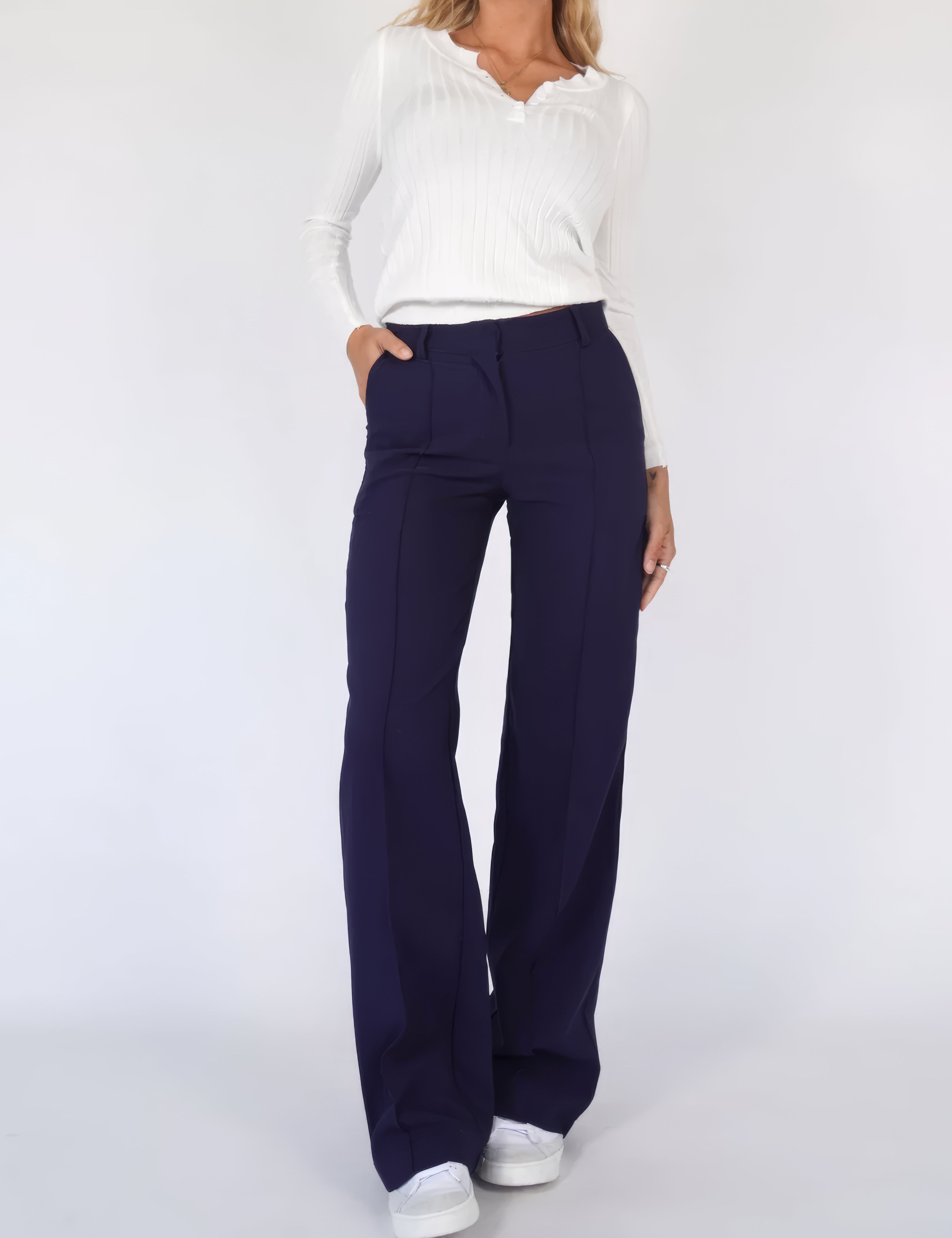 Mia | Wijde Broek Met Hoge Taille Voor Dames