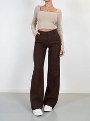 Mia | Wijde Broek Met Hoge Taille Voor Dames