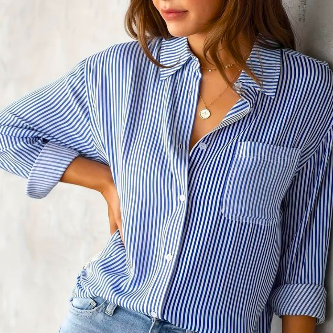 Hailey | Comfortabele Klassieke Blouse met Knopen voor Dames