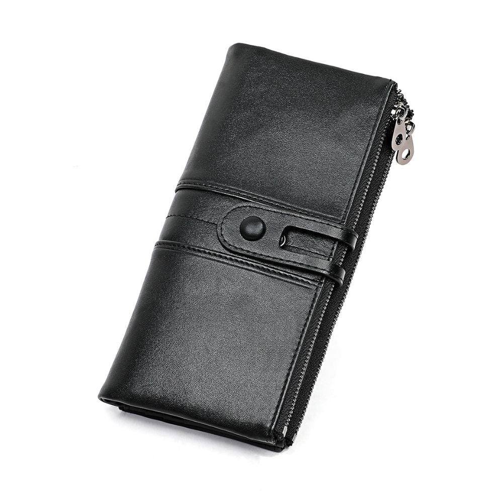 Reis Essentials | Luxe Leren Organiser Portemonnee met Ritssluiting