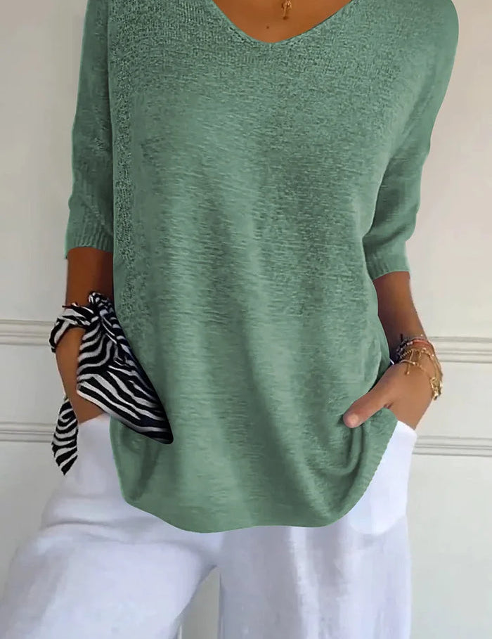 Florine | Comfortabele V Hals Trui