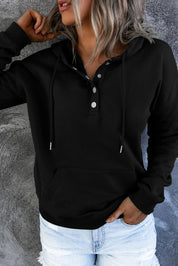 Amari | Warme Fleece Trui met Capuchon en Knopen