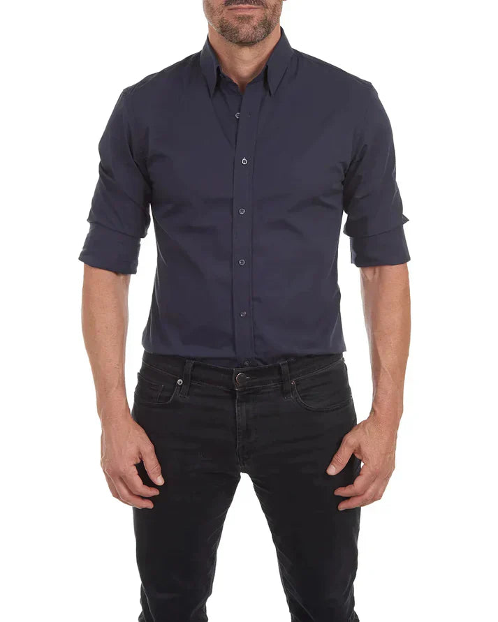 Jeroen | Slim-fit Overhemd met Stretch en Knoopsluiting