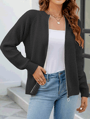 Britany | Comfortabel Gebreid Vest met Rits
