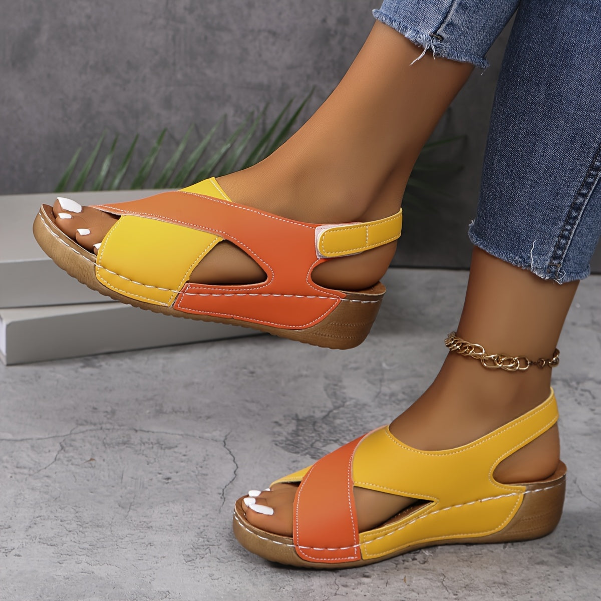 Aria | Moderne Color Block Sandalen