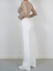 Mia | Wijde Broek Met Hoge Taille Voor Dames