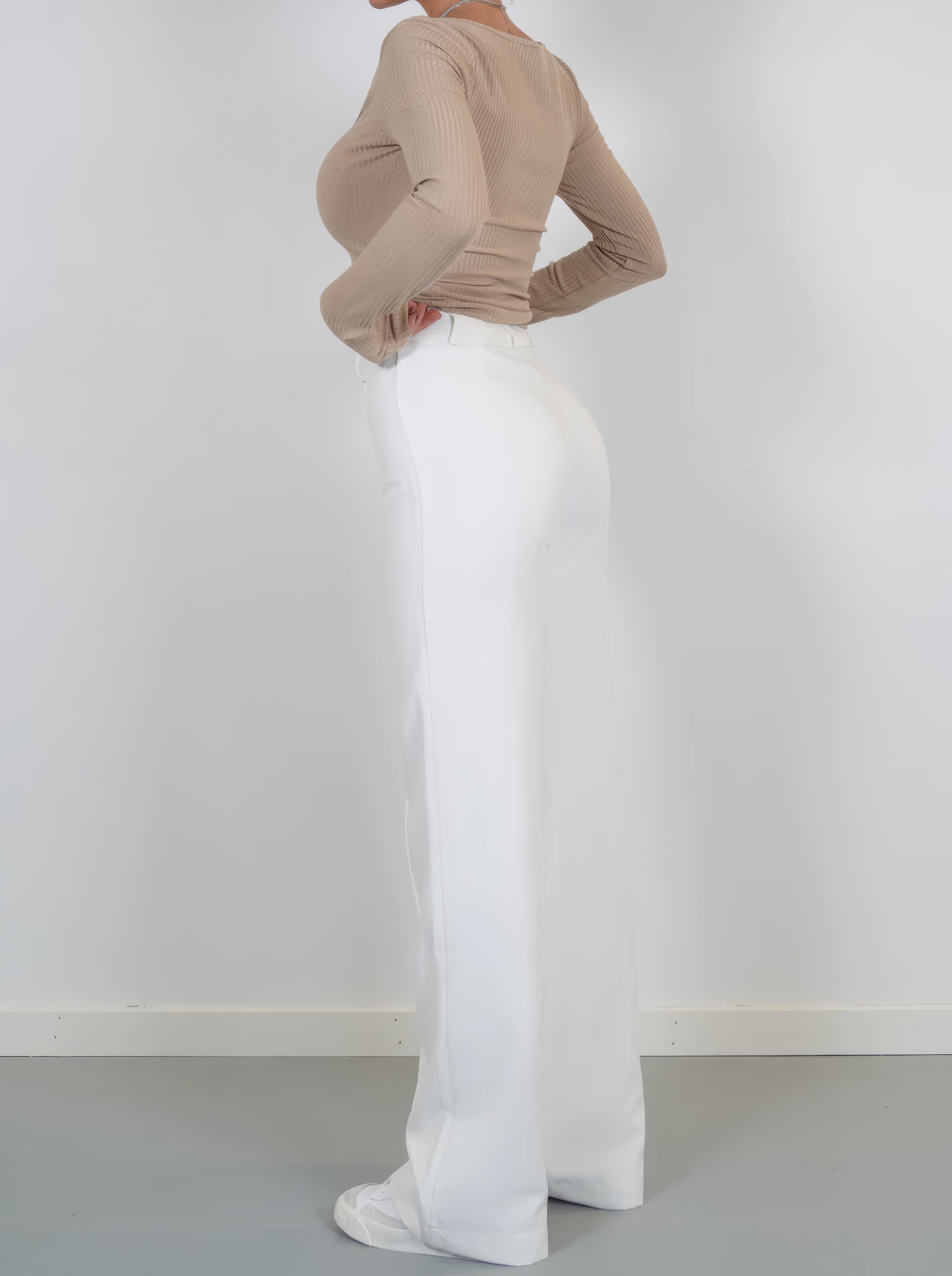 Mia | Wijde Broek Met Hoge Taille Voor Dames