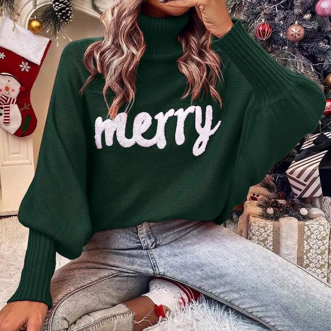 Cindy | Warme Feestelijke Dames Coltrui voor Kerst