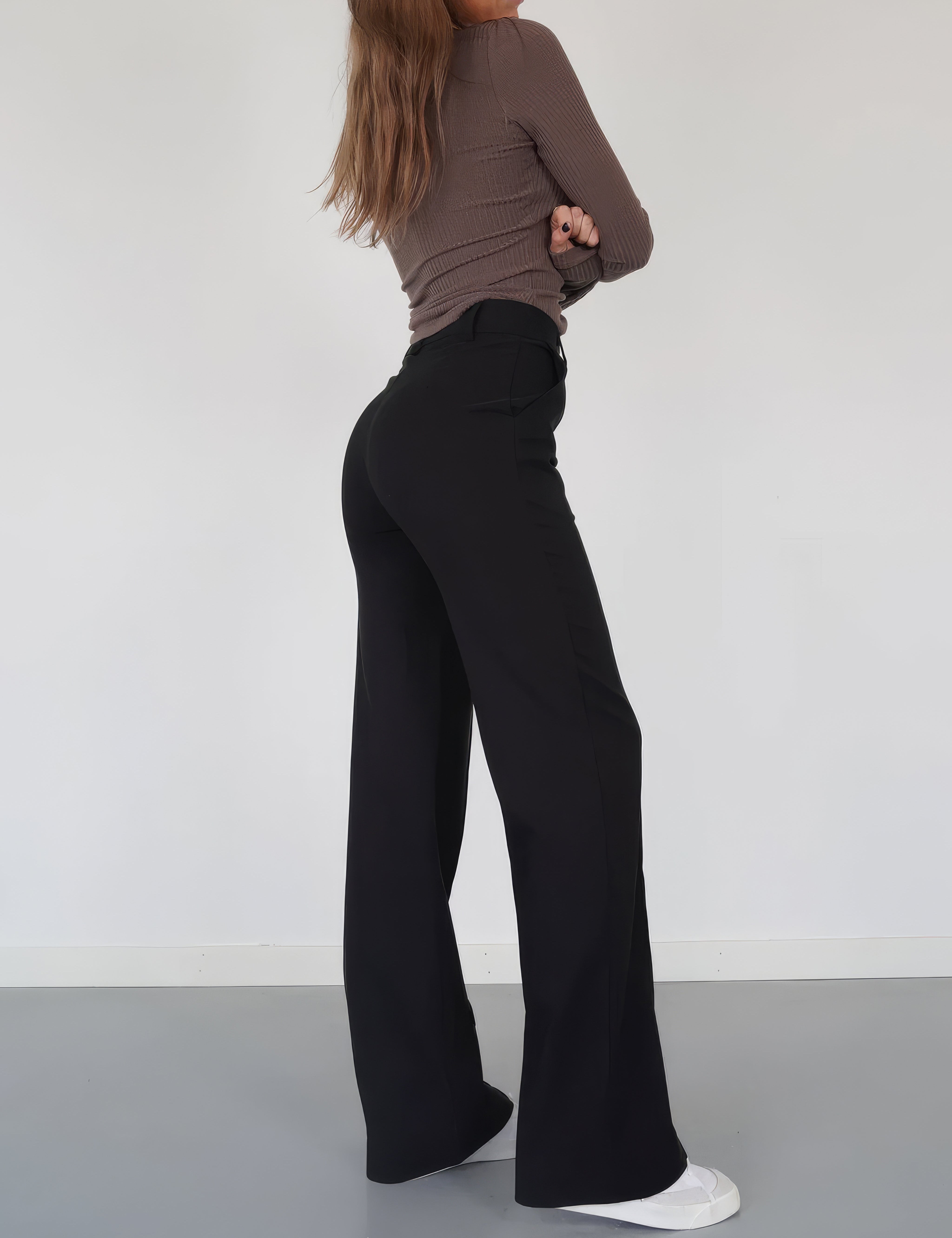 Mia | Wijde Broek Met Hoge Taille Voor Dames