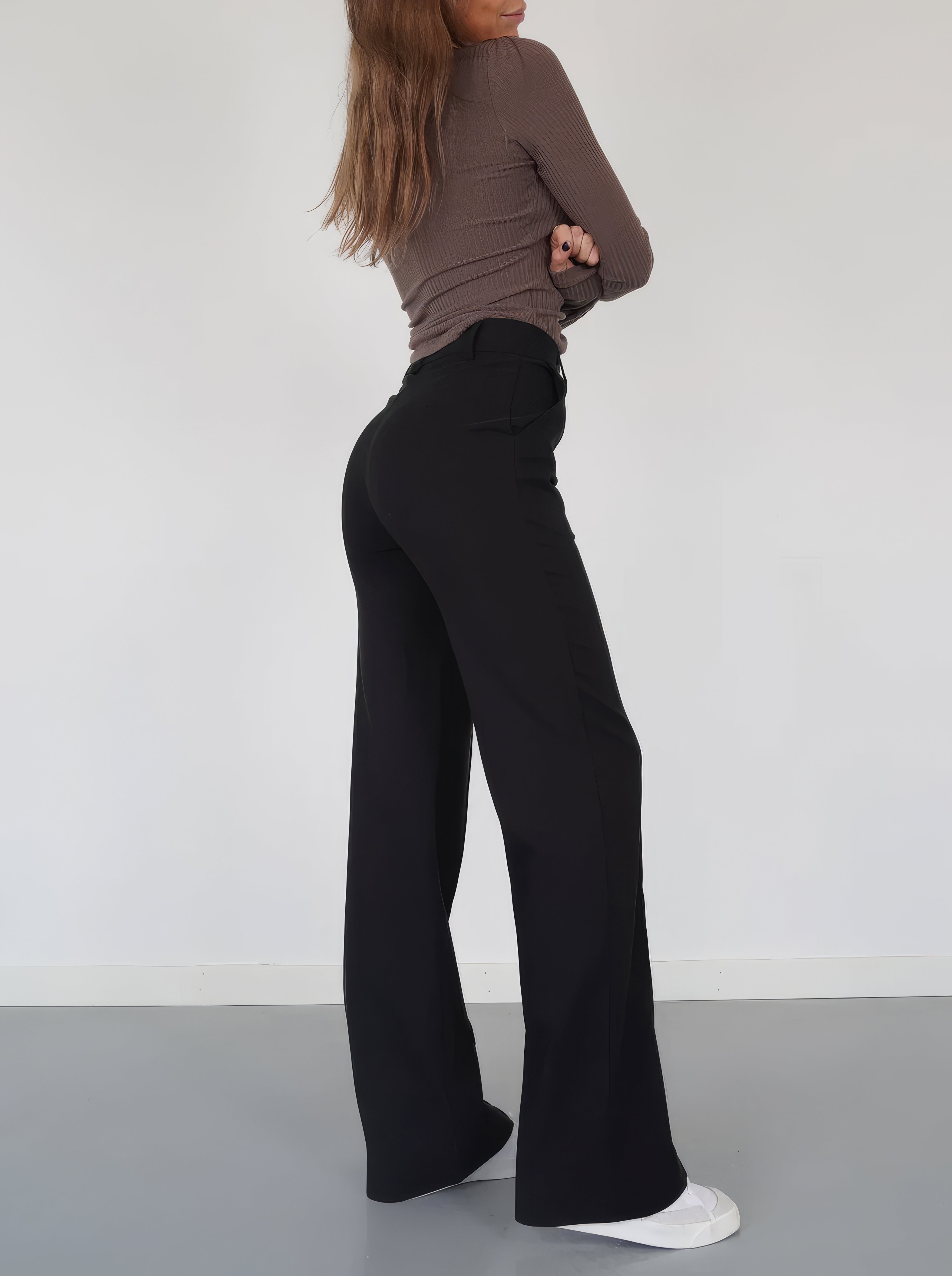 Mia | Wijde Broek Met Hoge Taille Voor Dames