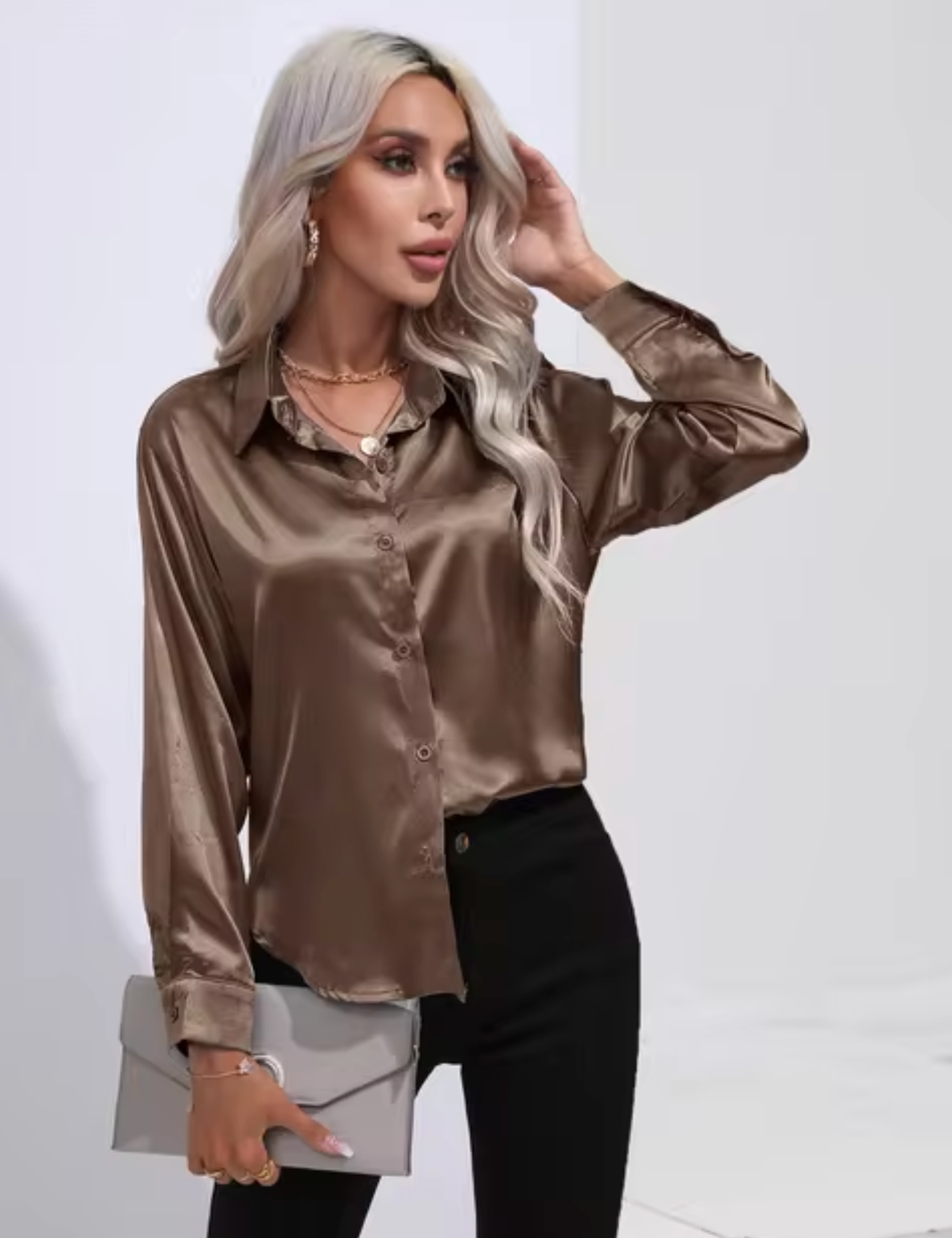 Eline | Luxe Blouse met Lange Mouwen