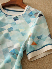 Louie | Stijlvol Contrast Shirt met Moderne Geometrische Print