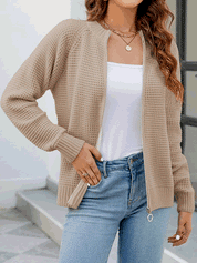 Britany | Comfortabel Gebreid Vest met Rits