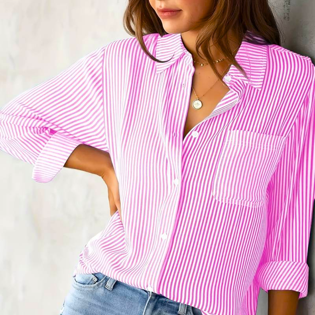 Hailey | Comfortabele Klassieke Blouse met Knopen voor Dames