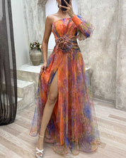 Fina | Elegante Feestelijke Asymmetrische Jurk