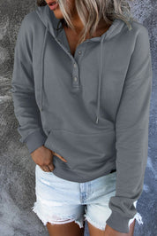 Amari | Warme Fleece Trui met Capuchon en Knopen