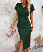 EMMA | Elegante Feestjurk met Voorjaarsplit