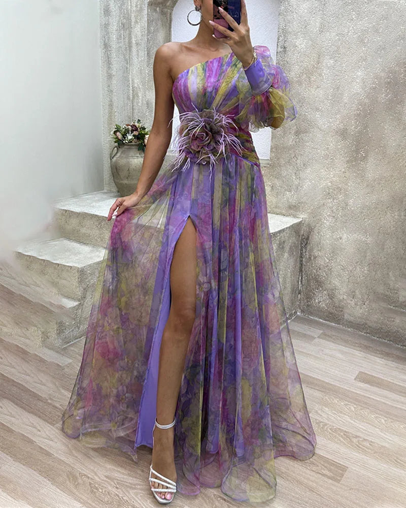 Fina | Elegante Feestelijke Asymmetrische Jurk