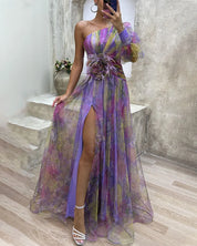 Fina | Elegante Feestelijke Asymmetrische Jurk