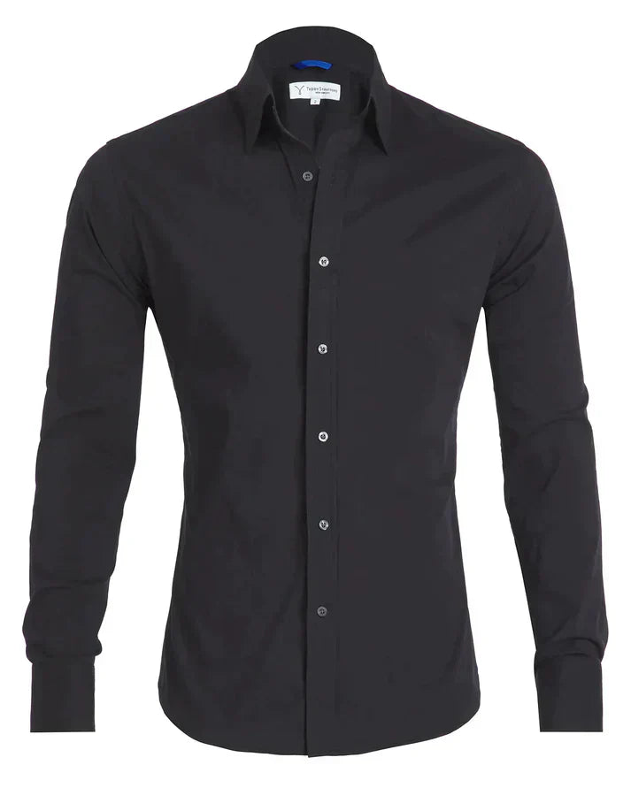 Jeroen | Slim-fit Overhemd met Stretch en Knoopsluiting