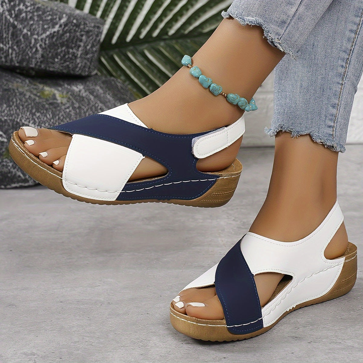 Aria | Moderne Color Block Sandalen