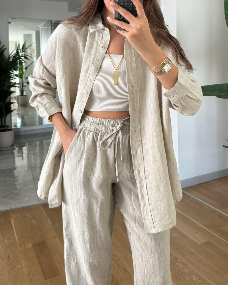 Aoife | Comfortabel Blouse en Broek Set voor Stijlvolle Ontspanning
