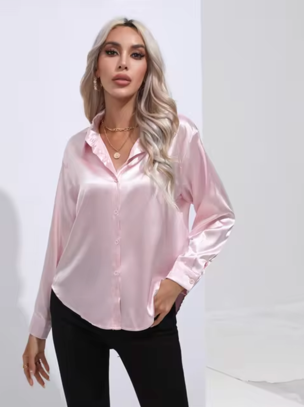Eline | Luxe Blouse met Lange Mouwen