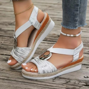 Elle | Stijlvol Espadrillesandalen met Gestruktureerde Bandjes