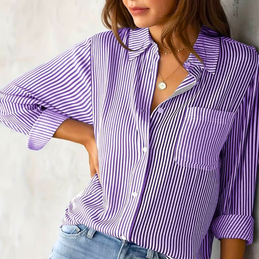 Hailey | Comfortabele Klassieke Blouse met Knopen voor Dames