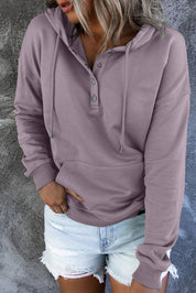 Amari | Warme Fleece Trui met Capuchon en Knopen