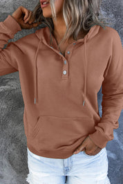 Amari | Warme Fleece Trui met Capuchon en Knopen